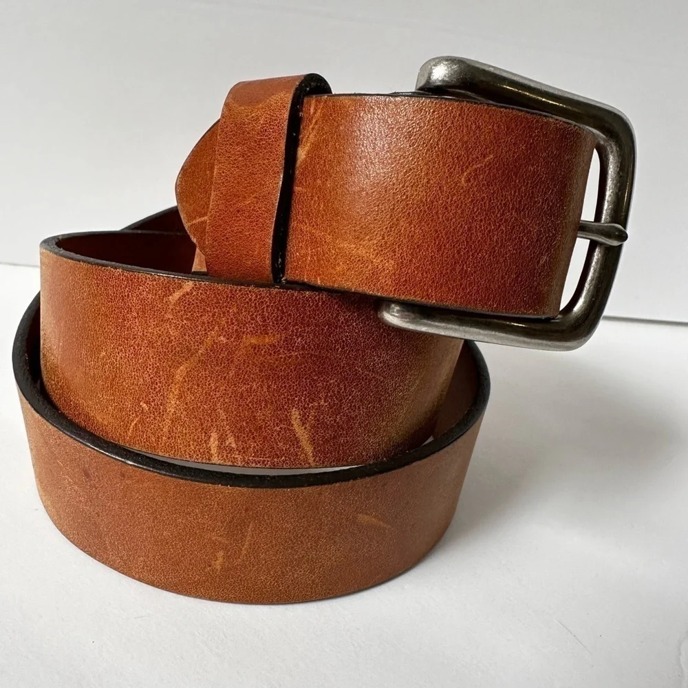 BROTHERS LEATHER SUPPLY CO. Belt Men’s Brown 36 Work Casual Rustic Durable Thick